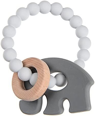Chewbeads - Brooklyn Teething Toy - Silicone Teething Ring & Wood Teether for Infants, Babies & T... | Amazon (US)