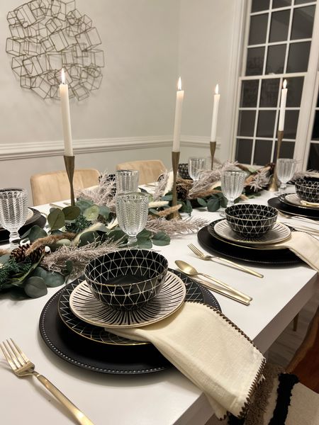 Love a beautiful table setting! This dinner set up showcases my favorite anthropology dupe dinnerware under $50 at Walmart. Perfect tablescape for a special dinner! Exact napkins are Target from a few seasons ago, tagging a similar set  

#LTKhome #LTKFind #LTKunder50