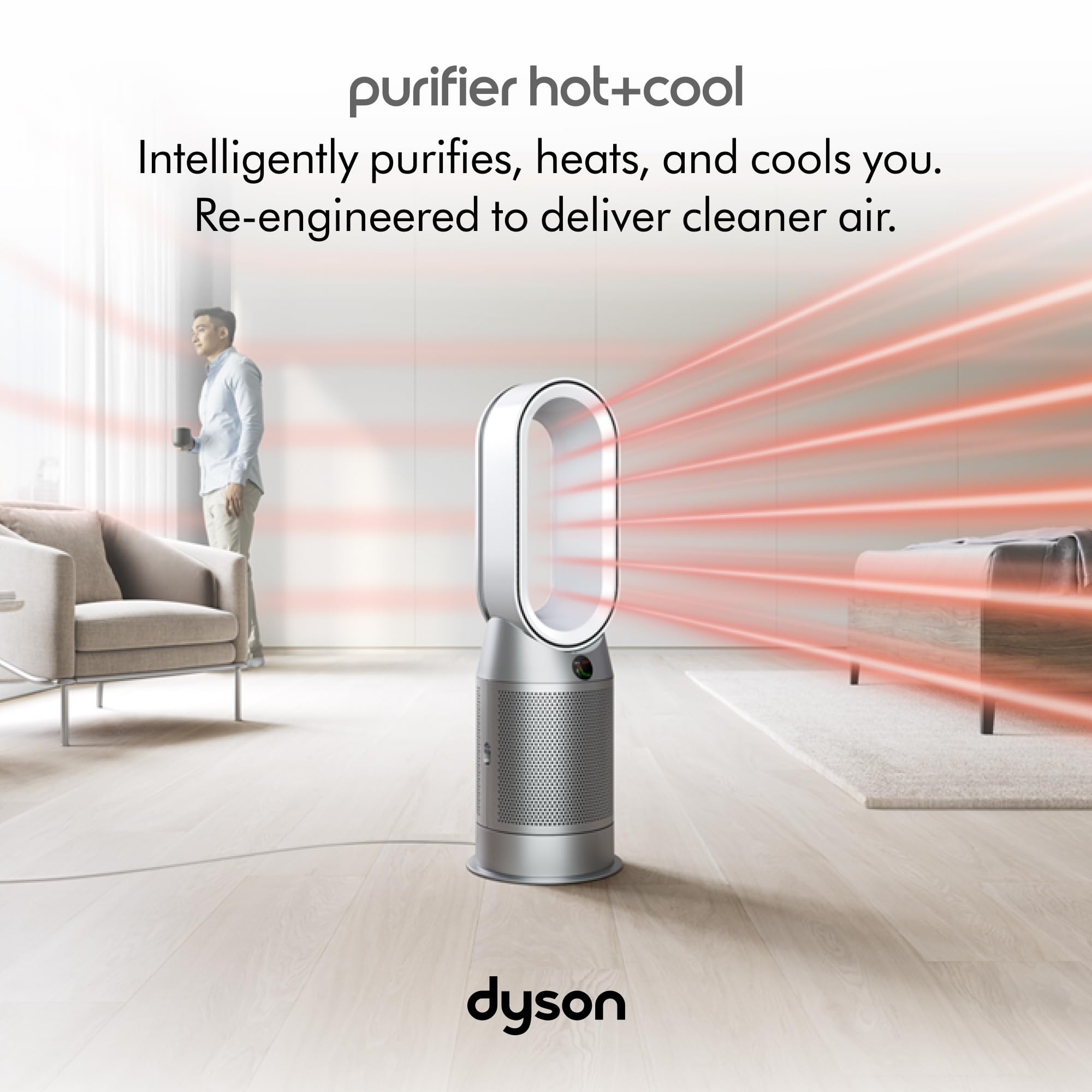 Dyson Purifier Hot+Cool HP07 Air Purifier, Heater, and Fan - White/Silver, Large | Amazon (US)