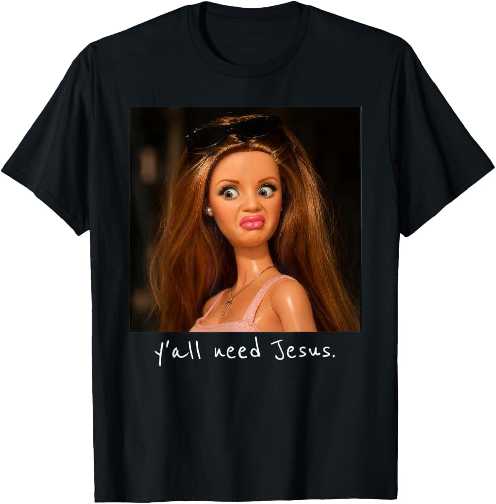 Ya'll Need Jesus Disgusted Face Christian Funny Meme T-Shirt | Amazon (US)