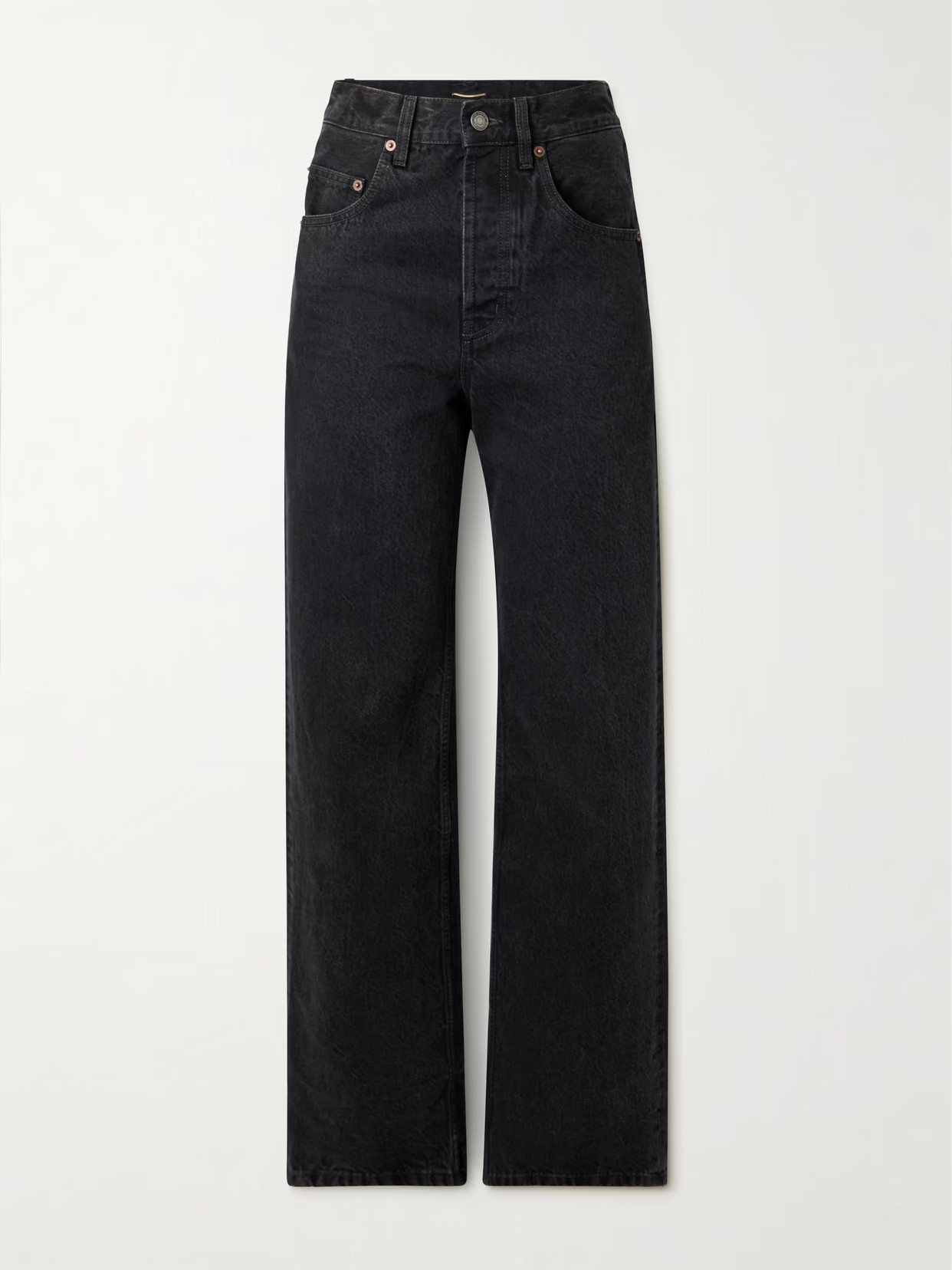 SAINT LAURENT - 90s Baggy High-rise Wide-leg Jeans - Black | NET-A-PORTER (US)