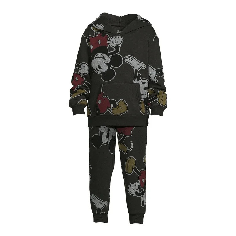 Mickey Mouse Toddler Boy Fleece Hoodie and Joggers Set, 2-Piece, Sizes 12M-5T | Walmart (US)