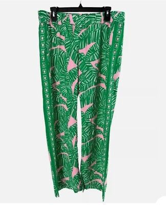 Lilly Pulitzer Conch Shell Pink Lets Go Bananas Bal Harbour Palazzo Pants XL | eBay US