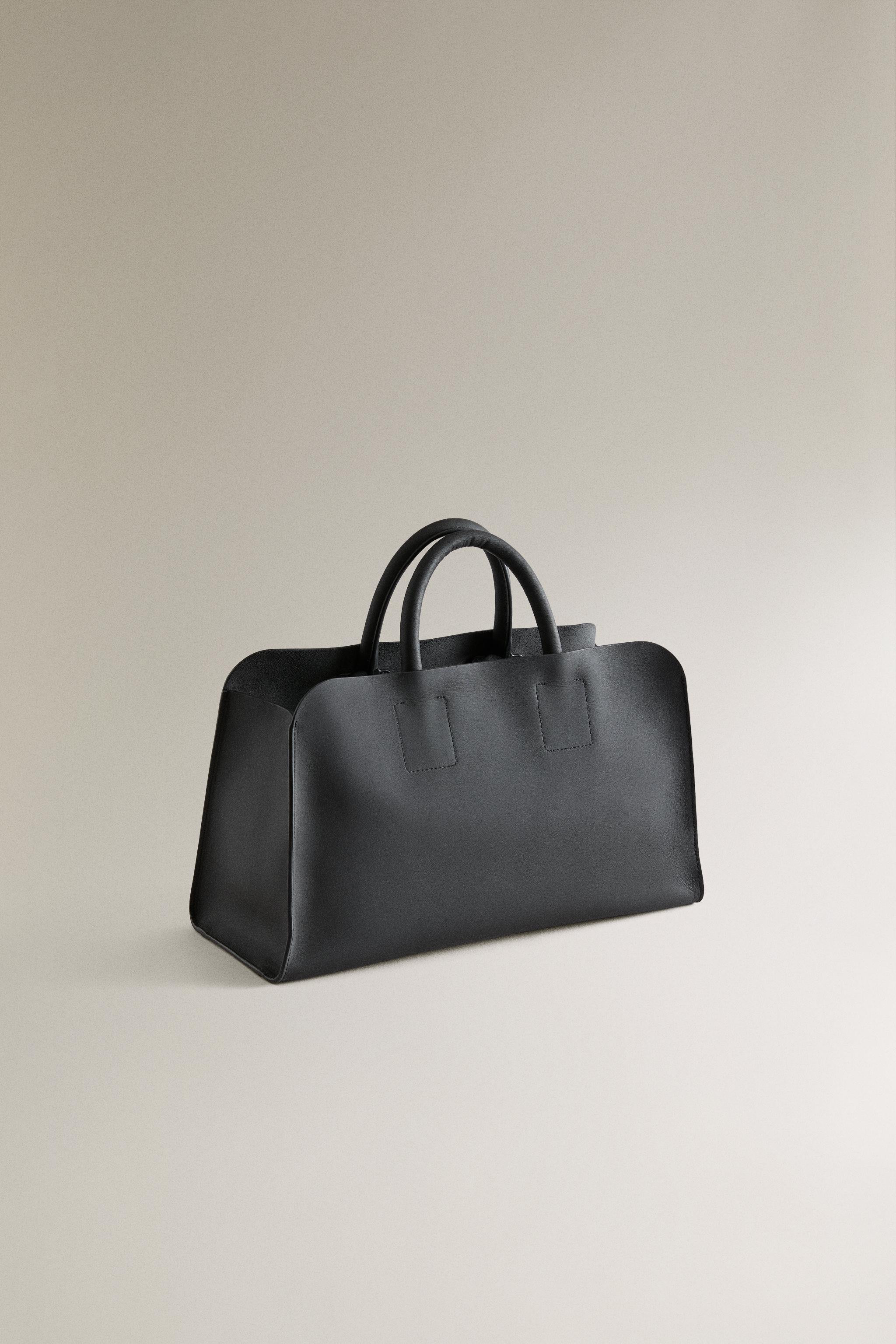 LEATHER MINI SHOPPER BAG | Zara US