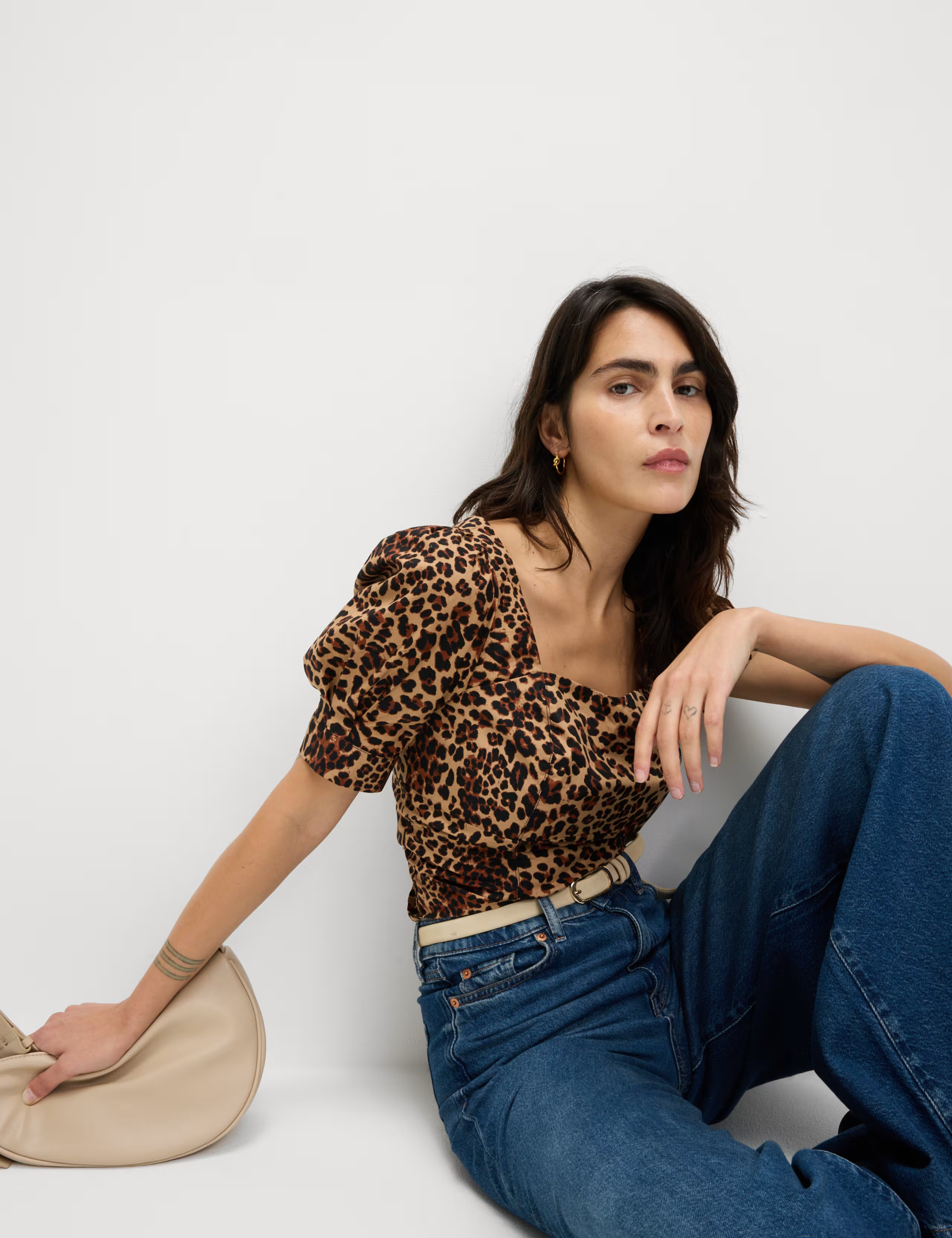 Pure Cotton Animal Print Slim Fit Top | M&S Collection | M&S | Marks & Spencer (UK)