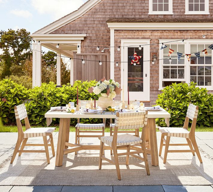 Abbott X-Base Outdoor Dining Table | Pottery Barn (US)