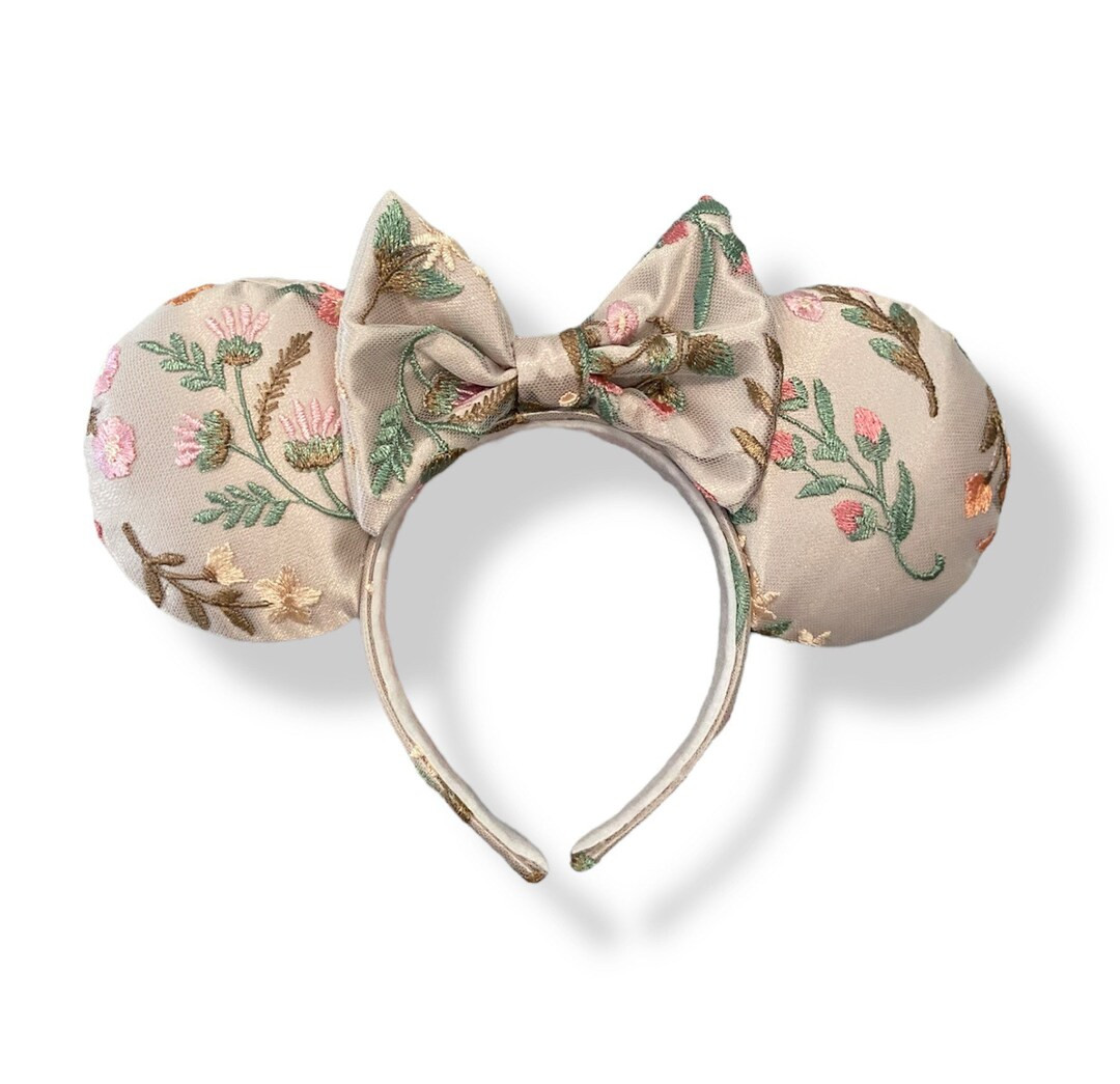 Flower Embroidered Ears | Etsy (US)