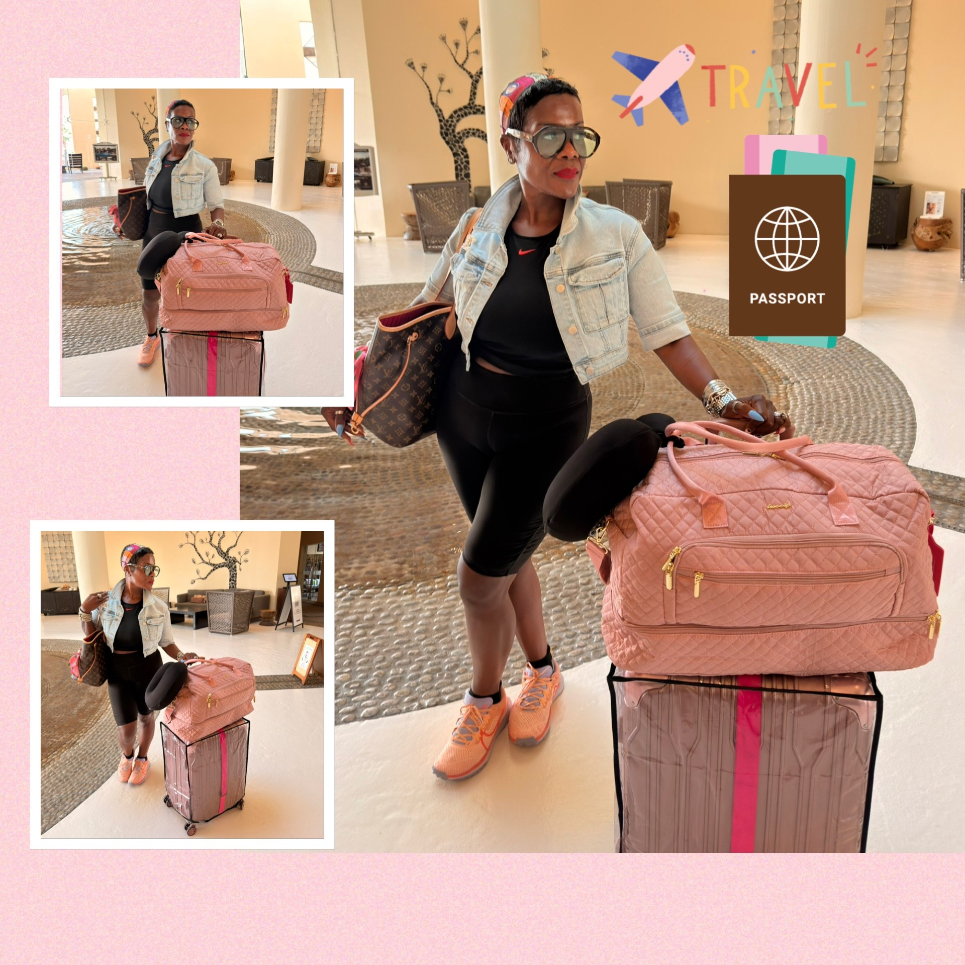 Travel Essentials ✈️🏝️👙⛱️
✨ The perfect carryon 
✨ Suitcase cover 
✨ Suitcase strap 
✨ Comfy gear

#LTKTravel