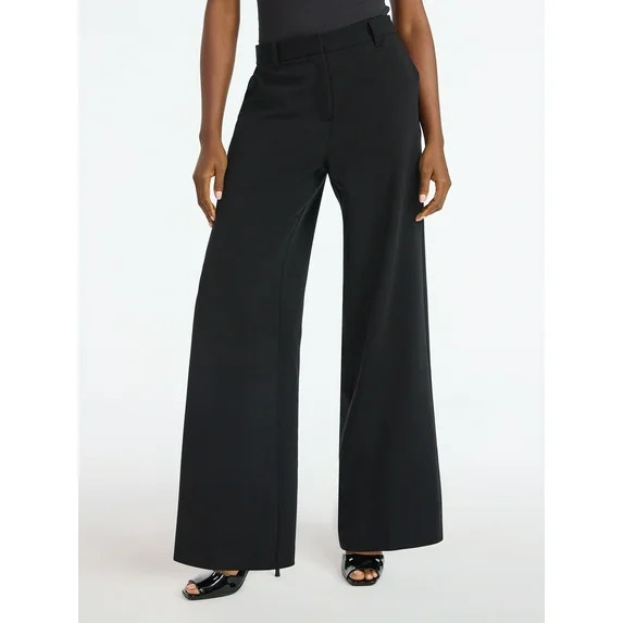 Scoop Women’s Wide Leg Trouser Pants, Sizes 0-20 | Walmart (US)