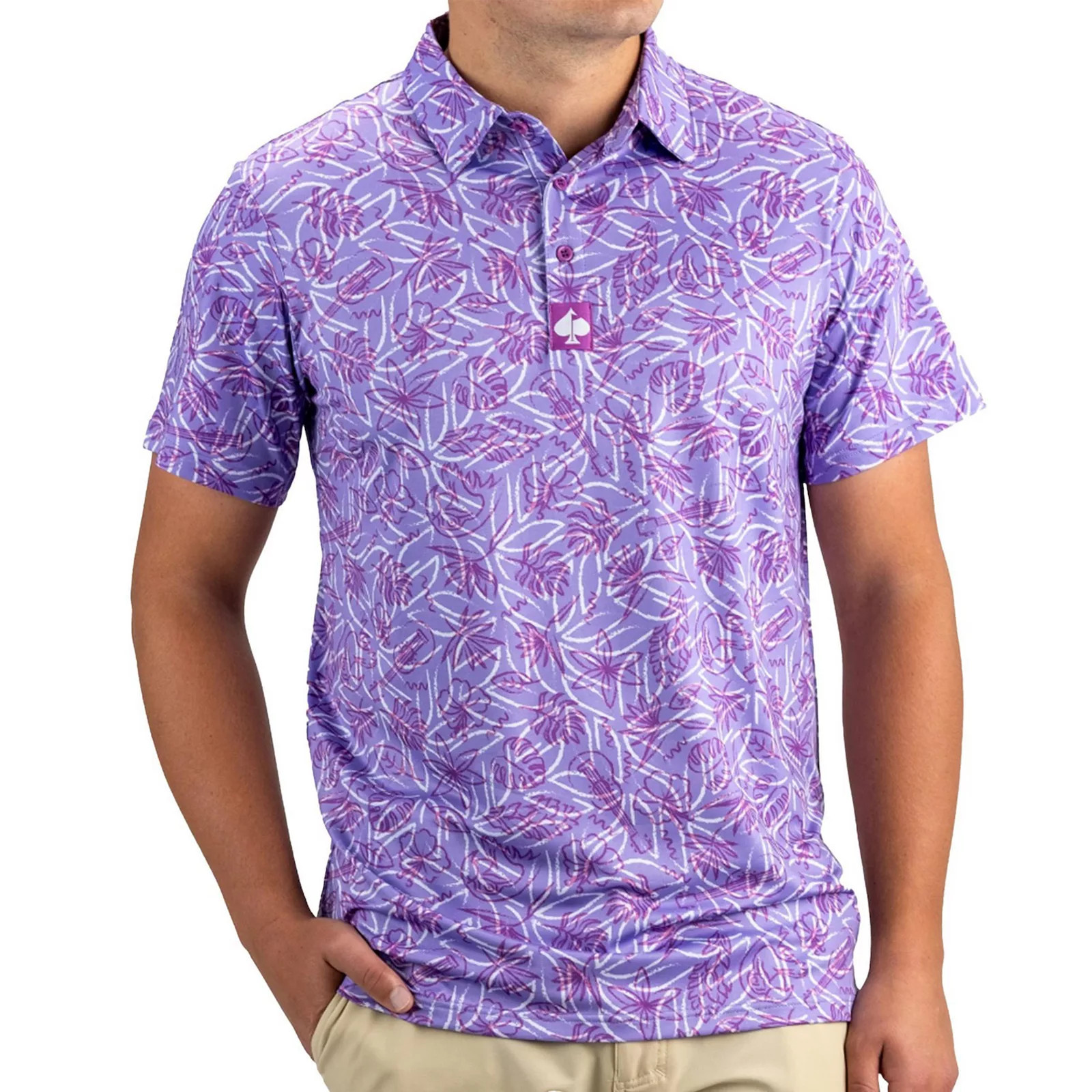 Pins and Aces Men's Golf Polo, Size: XXL, Pale Purple | Kohl's