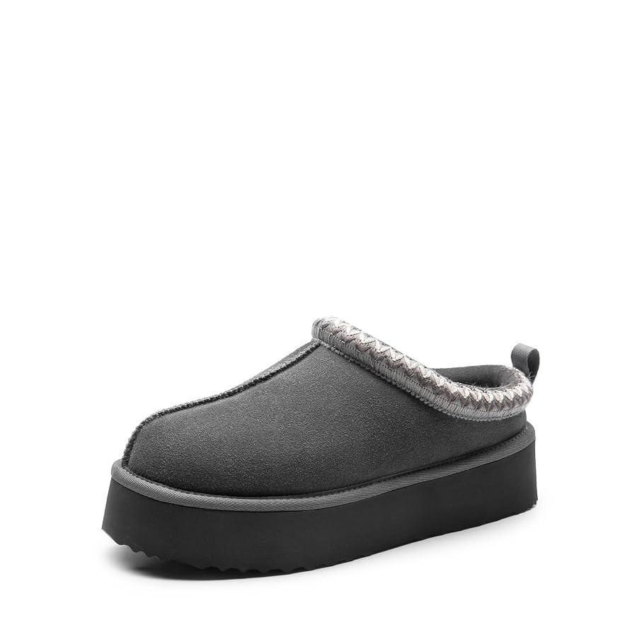 DREAM PAIRS Women's Slippers for Women Genuine Suede Platform Slip-on Warm Slippers Winter Fluffy... | Amazon (US)