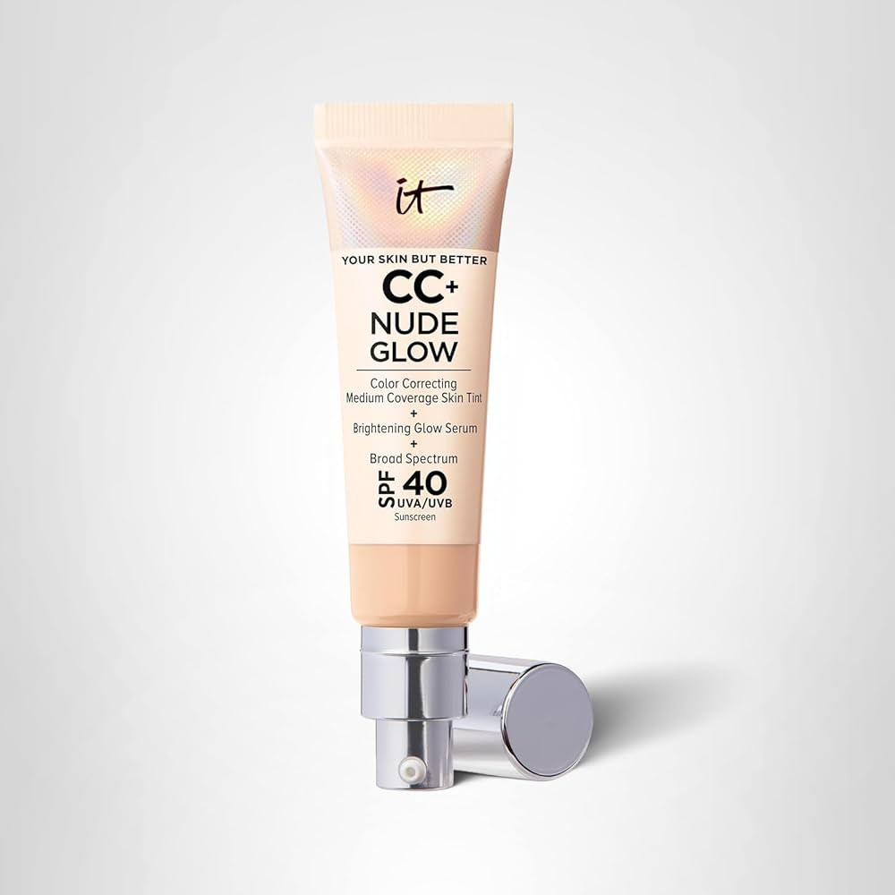 IT Cosmetics CC+ Nude Glow - Medium Coverage Foundation with SPF 40 & Brightening Glow Serum, Lig... | Amazon (US)