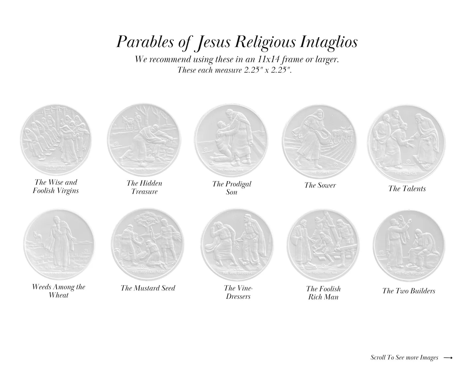 Plaster Intaglios Parables of Jesus Intaglios Gems Medallions Home Decor HIGH END QUALITY - Etsy | Etsy (US)