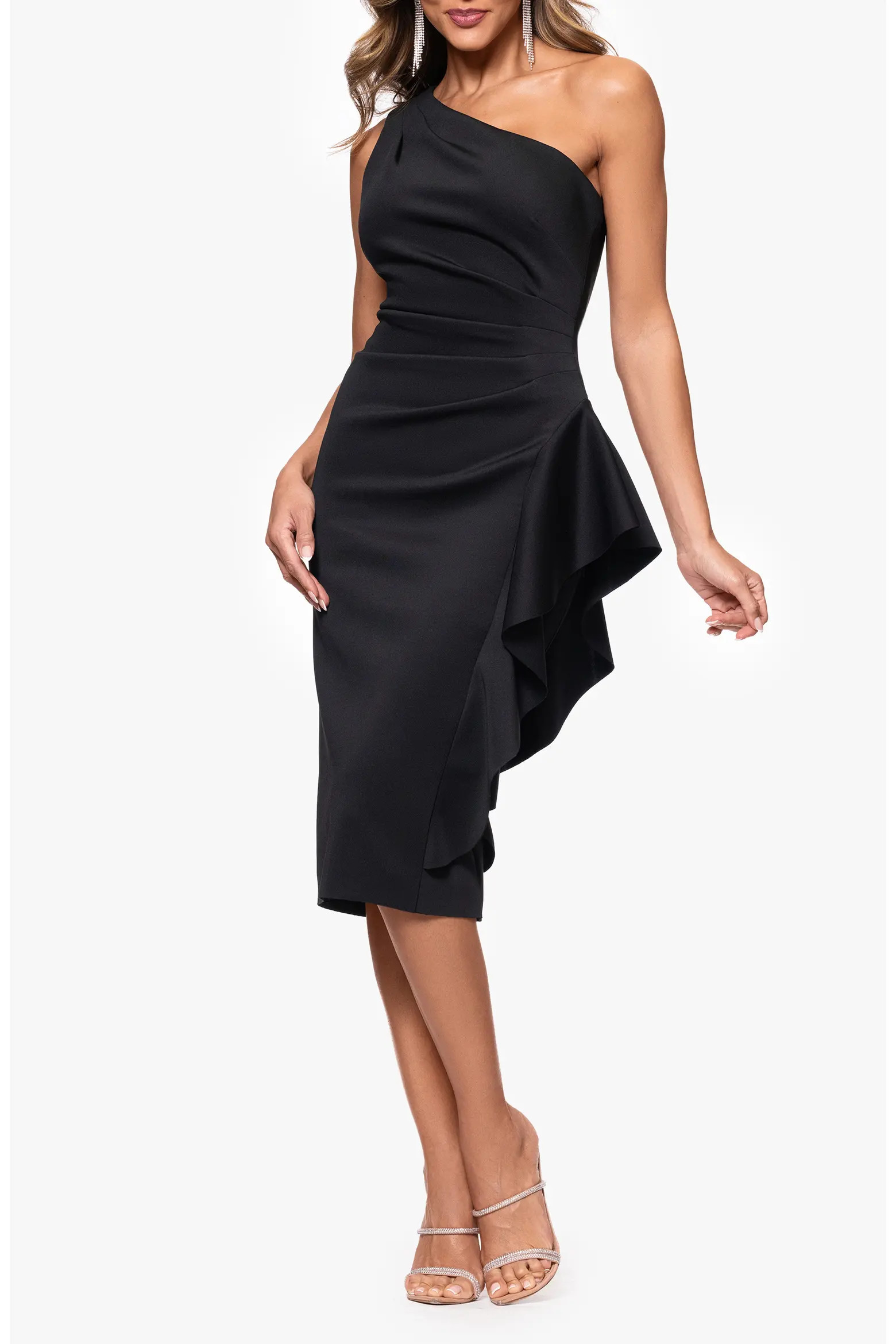 Xscape Evenings Gathered One-Shoulder Cocktail Dress (Women) | Nordstrom | Nordstrom