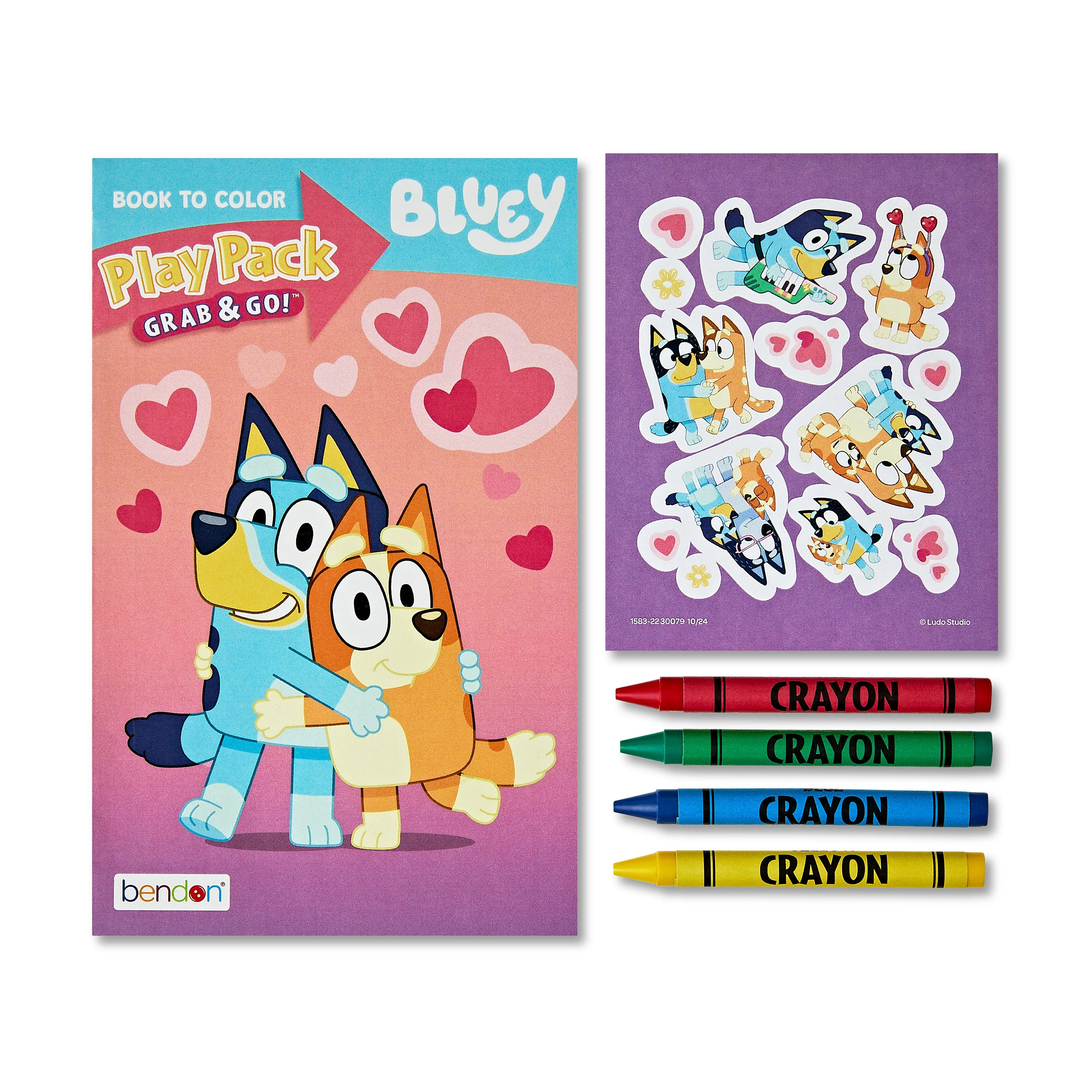 Bluey Activity Play Pack with Small Coloring Book and Crayons, Paper Party Favors | Walmart (US)