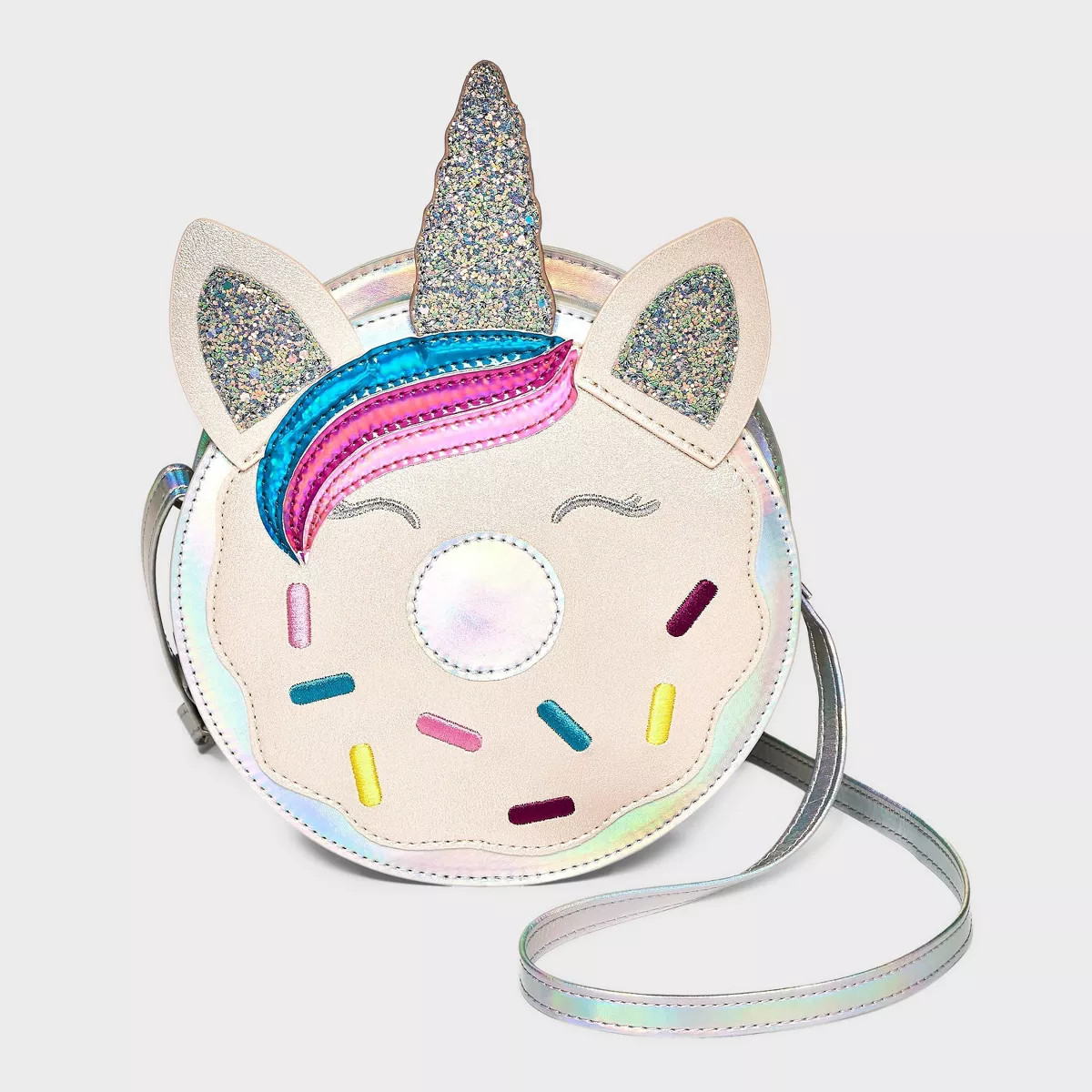 Girls' Unicorn Donut Crossbody Bag - Cat & Jack™: Faux Leather, Adjustable Strap | Target
