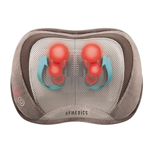 Homedics Shiatsu Back Massager with Heat, 3D Deep Tissue Massage Pillow for Neck & Shoulders, Electric Kneading Lumbar Massager Cushion for Upper & Lower Back Pain Relief, Portable Home Office Travel | Amazon (US)