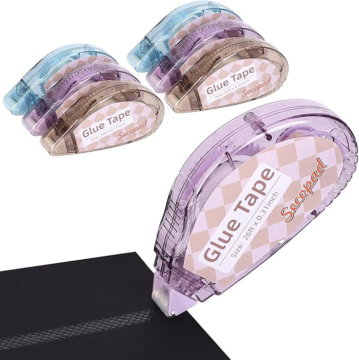 Scrapbook Tape, 6 Pack Double Sided Tape Roller for Crafts, Adhesive Glue Runner Scrapbooking Sup... | Amazon (US)