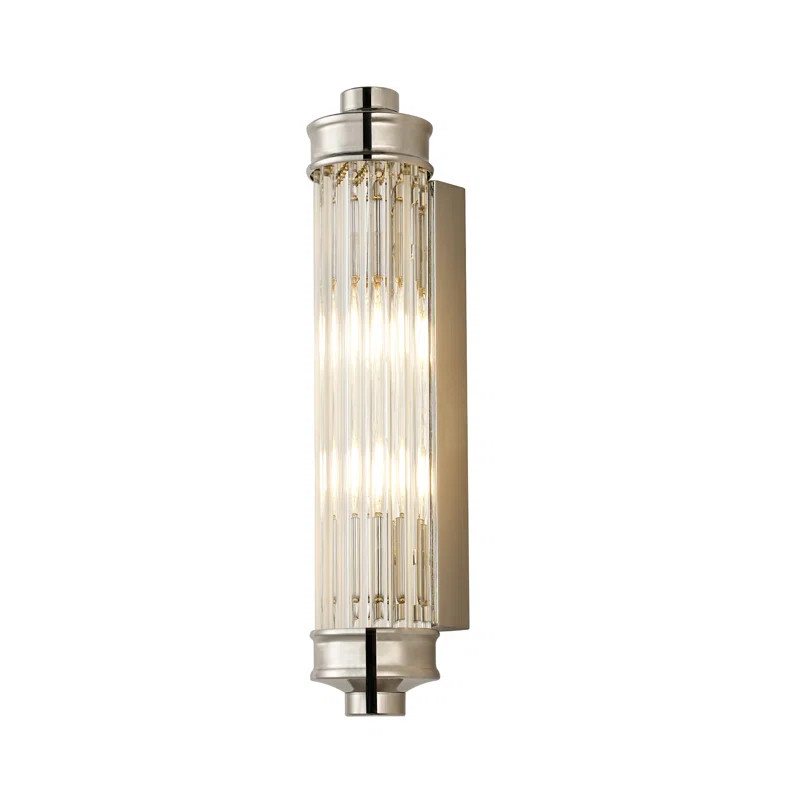 Sharima Ribbed Glass Rod Cylindrical Wall Light, 2 Heads Wall Lamp Wall Sconces | Wayfair North America