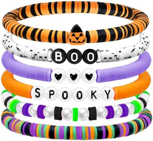 Christmas Bracelet for Women Elastic Stackable Letter Christmas Bracelets Bulk Clay Bead Bracelet... | Amazon (US)