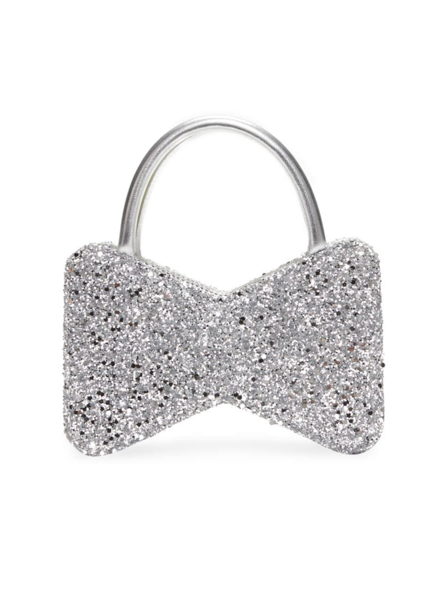 Bow-Shape Glitter Top Handle Bag | Saks Fifth Avenue