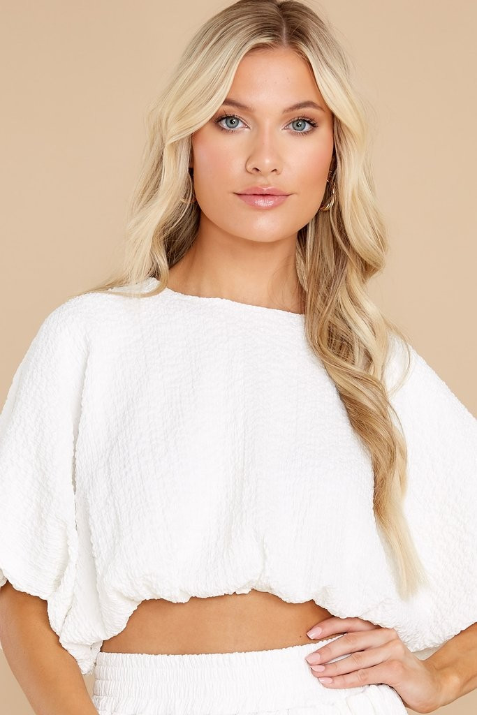 Own The Night White Top | Red Dress 