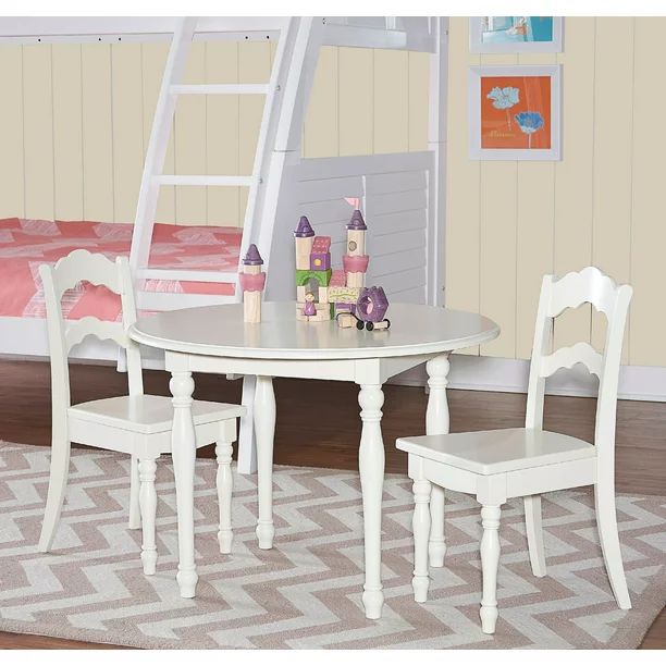 Torri Kid's 3-Piece Table and Chairs Set, Vanilla | Walmart (US)