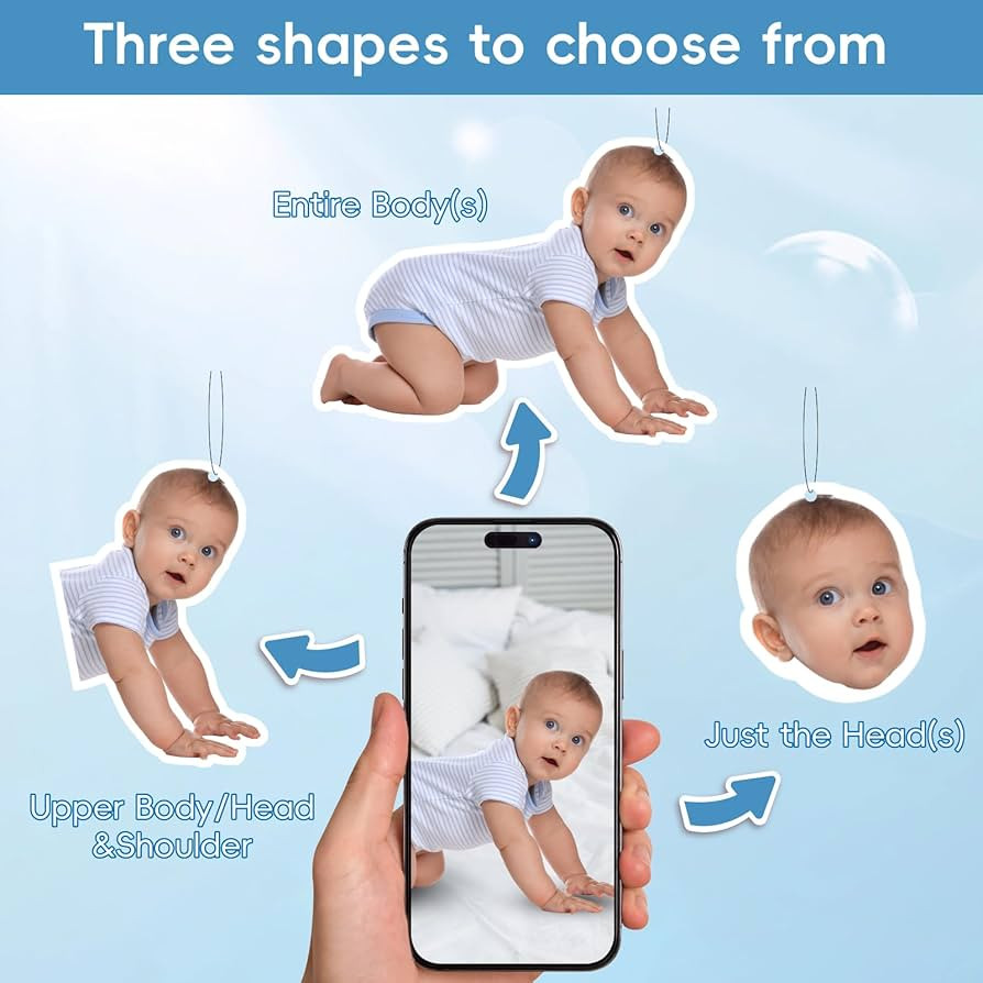 Custom Air Fresheners with Picture for Car - Double Sided Personalized Photo/Logo Air Freshener, ... | Amazon (US)