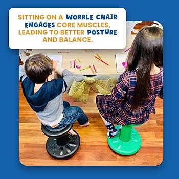 Studico ActiveChairs Kids Wobble Chair, Flexible Preschool & Elementary Classroom Seating, Improv... | Amazon (US)