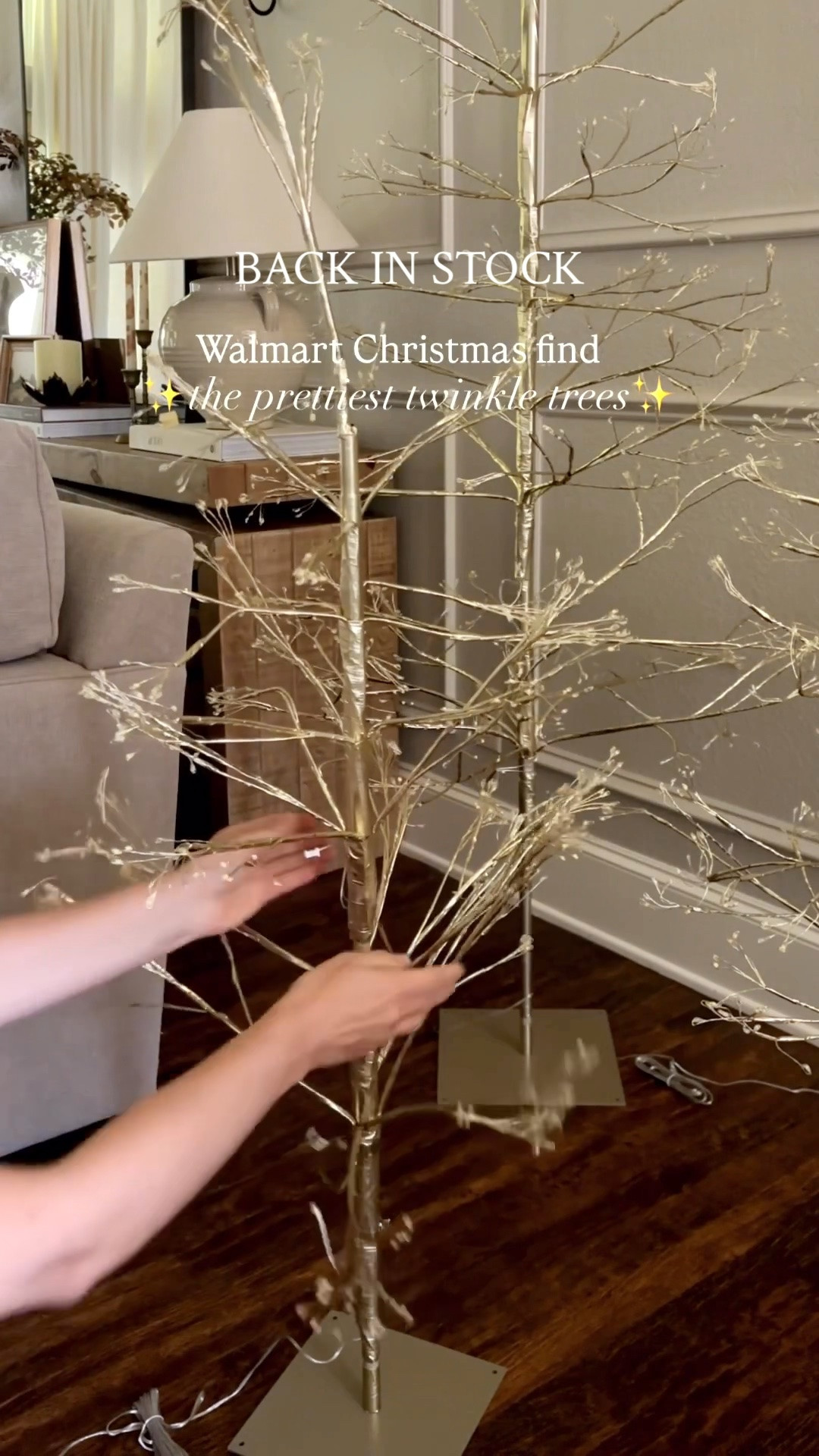 The viral Walmart twinkle trees are back in stock!  These are so pretty and add the prettiest holiday glow! ✨

#LTKHome #LTKSeasonal