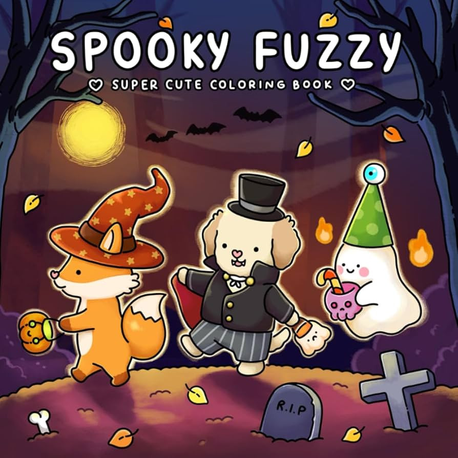 Spooky Fuzzy: Cute Creepy Coloring Book for Adults and Teens for Relaxation (Fuzzy Friends Colori... | Amazon (US)