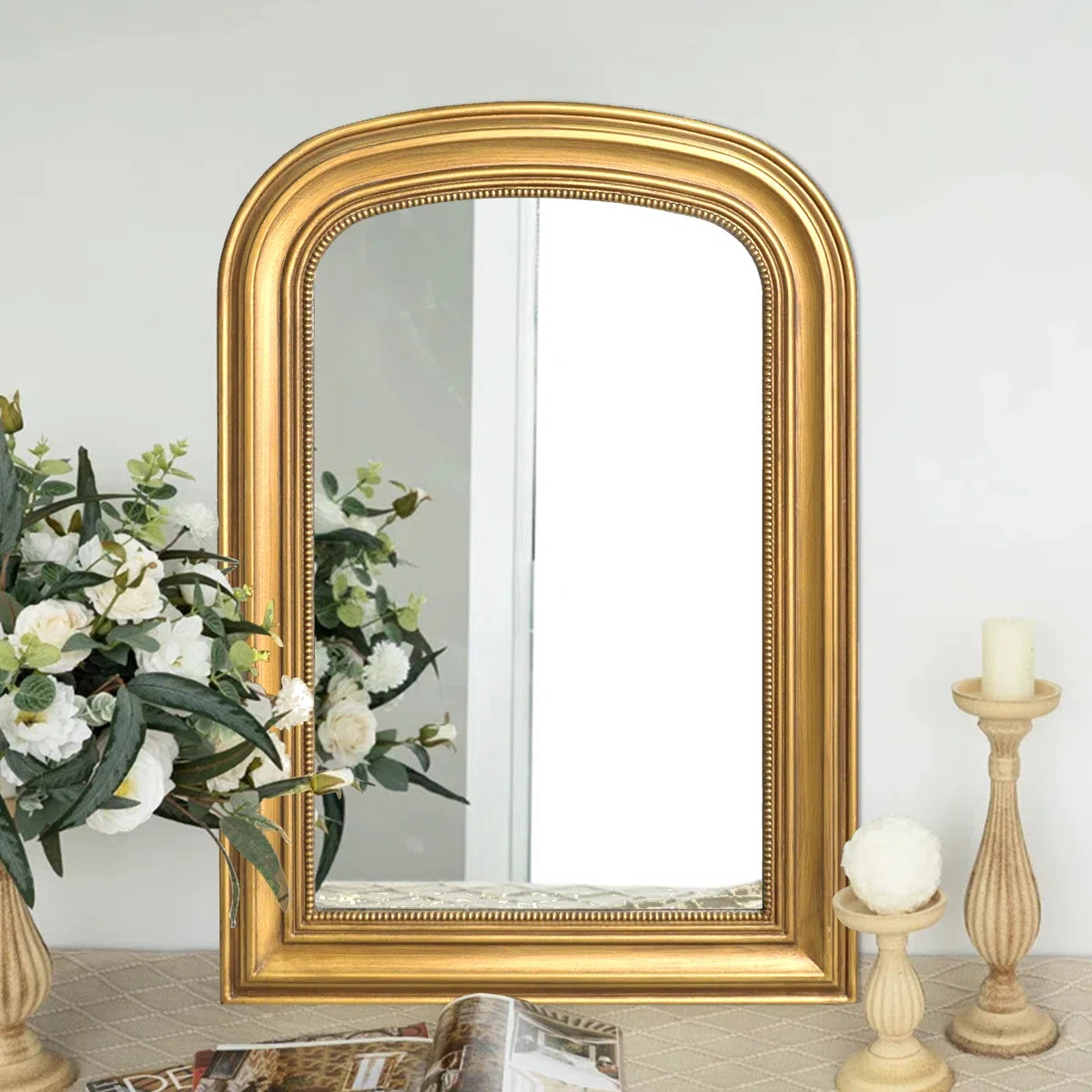 Classic Beaded Arched Wall Mirror | Wayfair North America