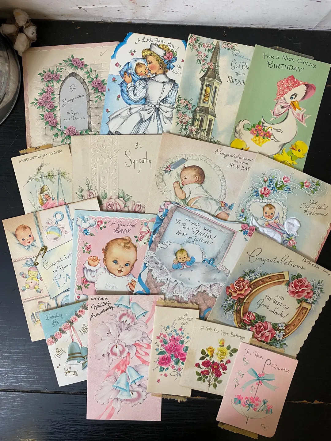 Vintage Greeting Cards Lot of 25 / Vintage Ephemera / Junk Journal Supplies / Vintage Greeting Ca... | Etsy (US)