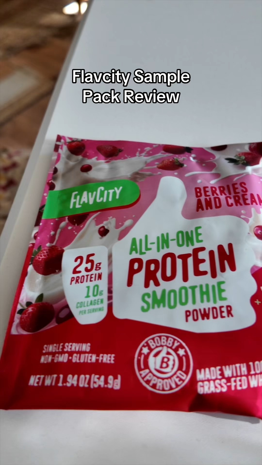Busy mom win! Trying FlavCity protein sample pack. First up: Berries and Cream. This comes with protein and collagen all in one. Add Fairlife milk to add even more protein. A great high protein shake that takes good. #momsover40 #busymom #proteinshake 

#LTKmomlife #LTKselfcare #LTKOver40