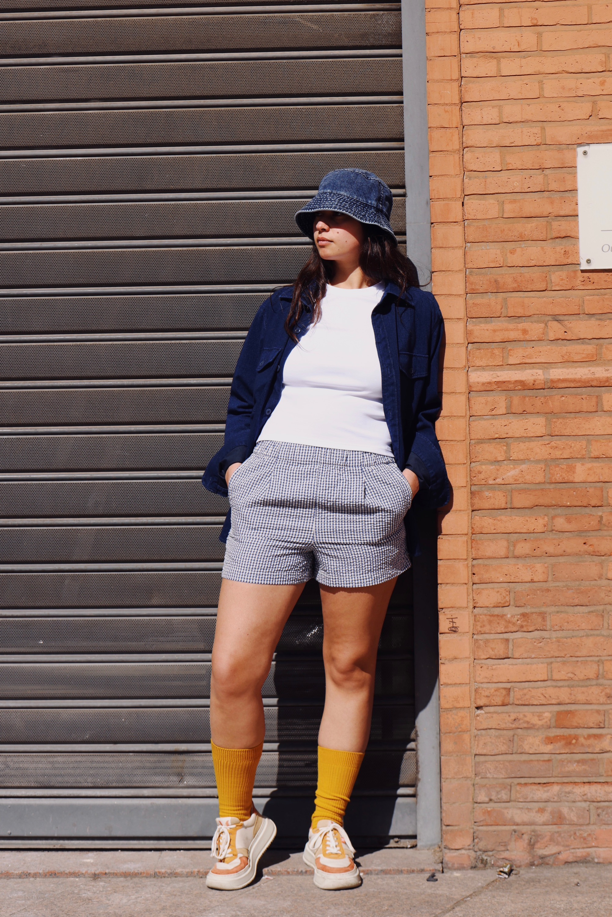 SEERSUCKER COTTON GINGHAM CHECKED EASY SHORTS | UNIQLO (UK)