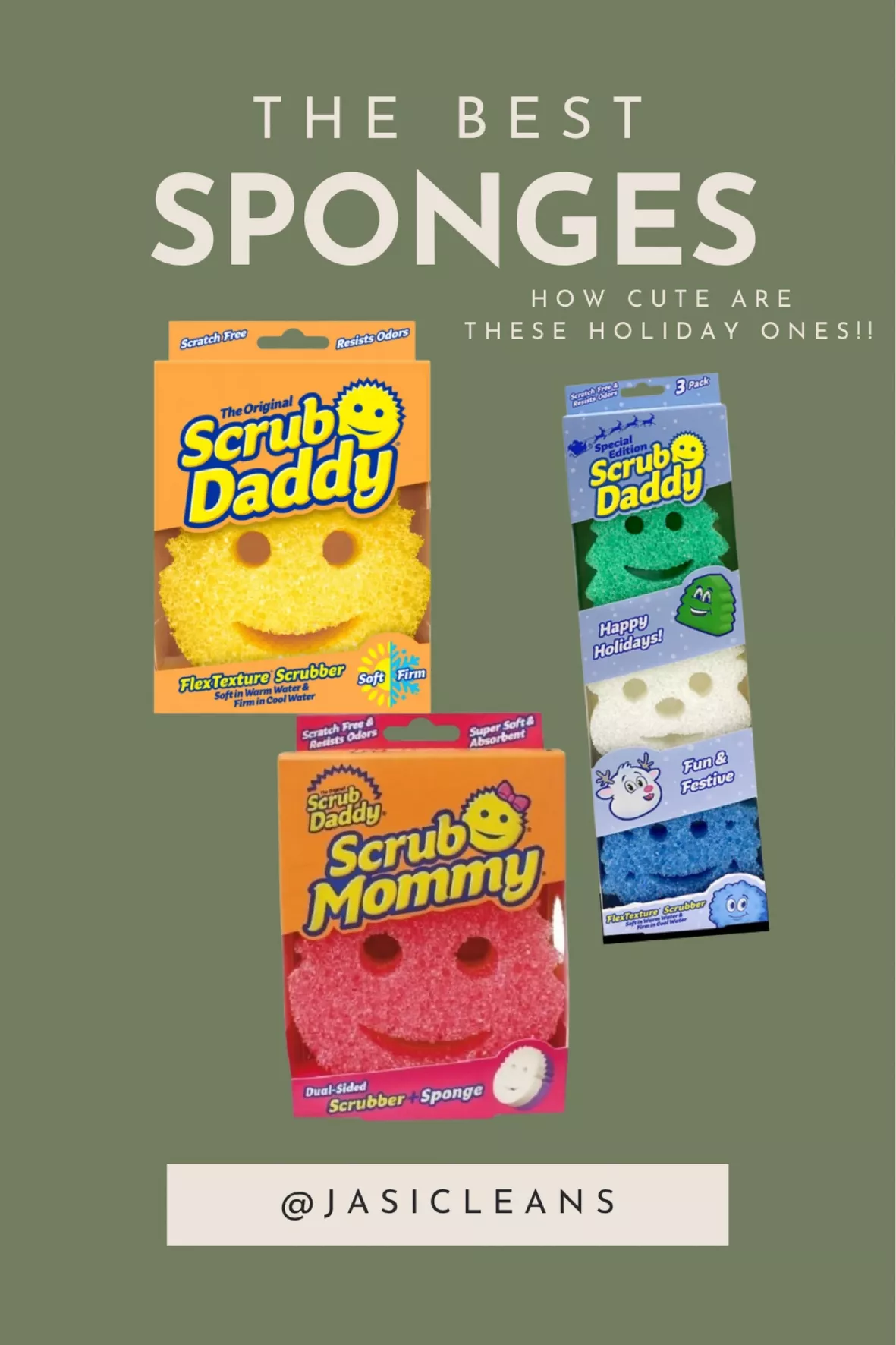 Scrub Daddy Scrub Mommy Dual-Sided Scrubber and Sponge - Scratch Free &  Resists Odors - 3 Count 