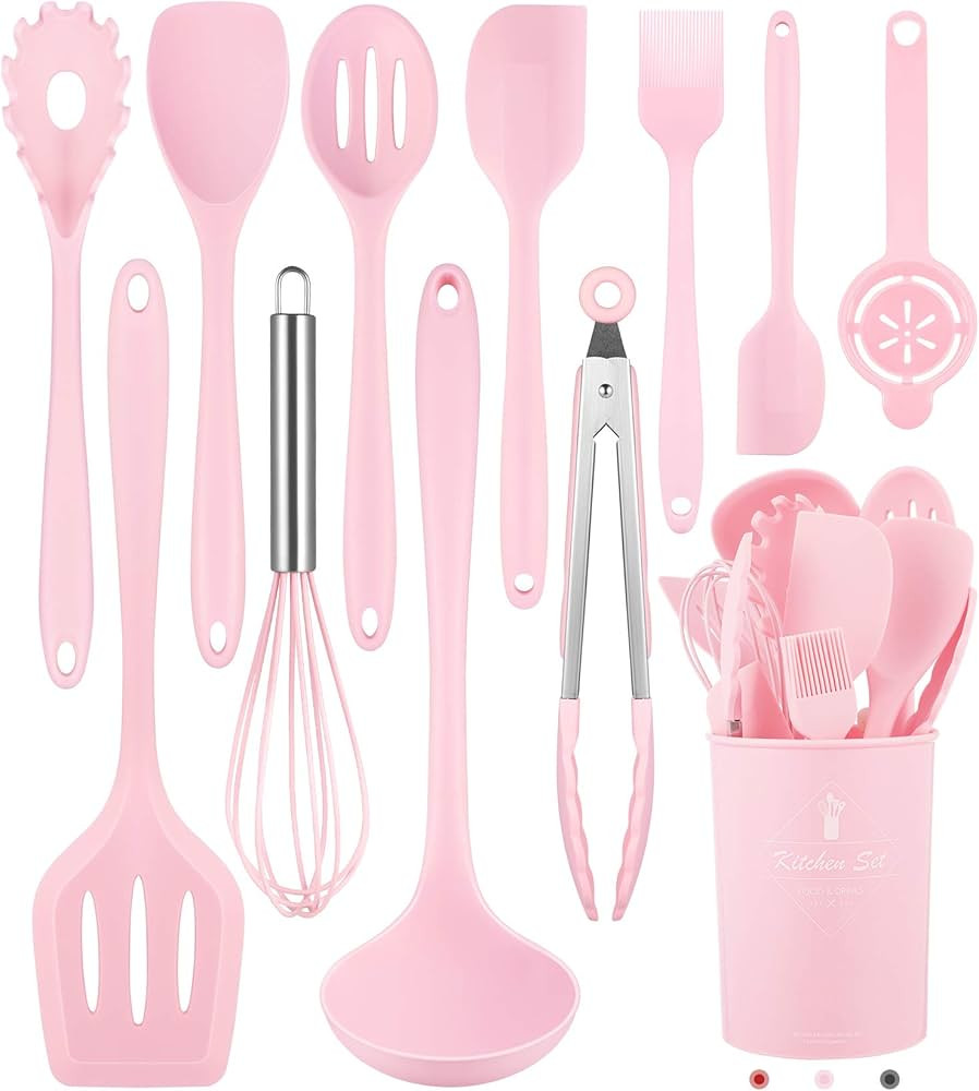 Kitchen Utensils Set-12 Pieces Silicone Cooking Utensils Set (Dishwasher Safe) 392°F Heat Resist... | Amazon (US)