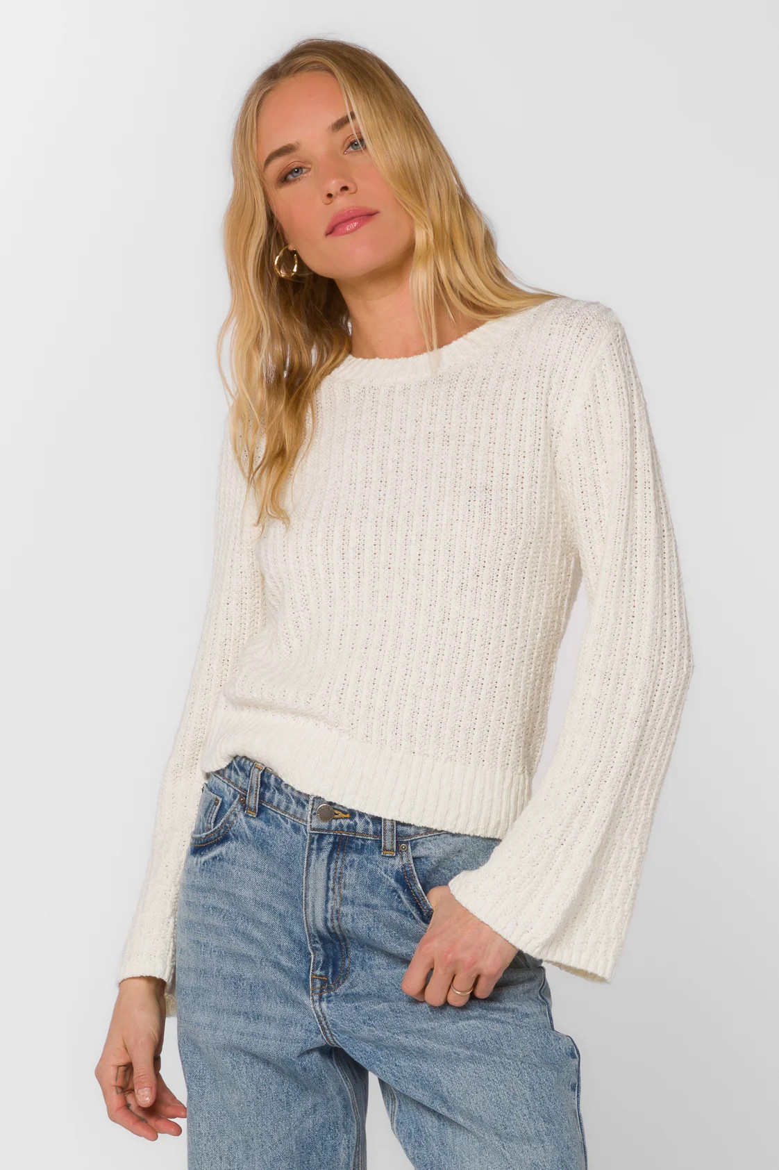 Solvang Optic White Sweater | Velvet Heart Clothing