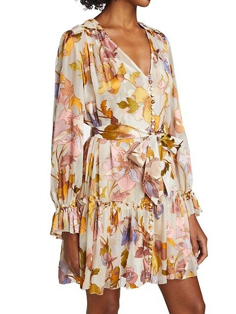 Floral Tiered Minidress | Saks Fifth Avenue