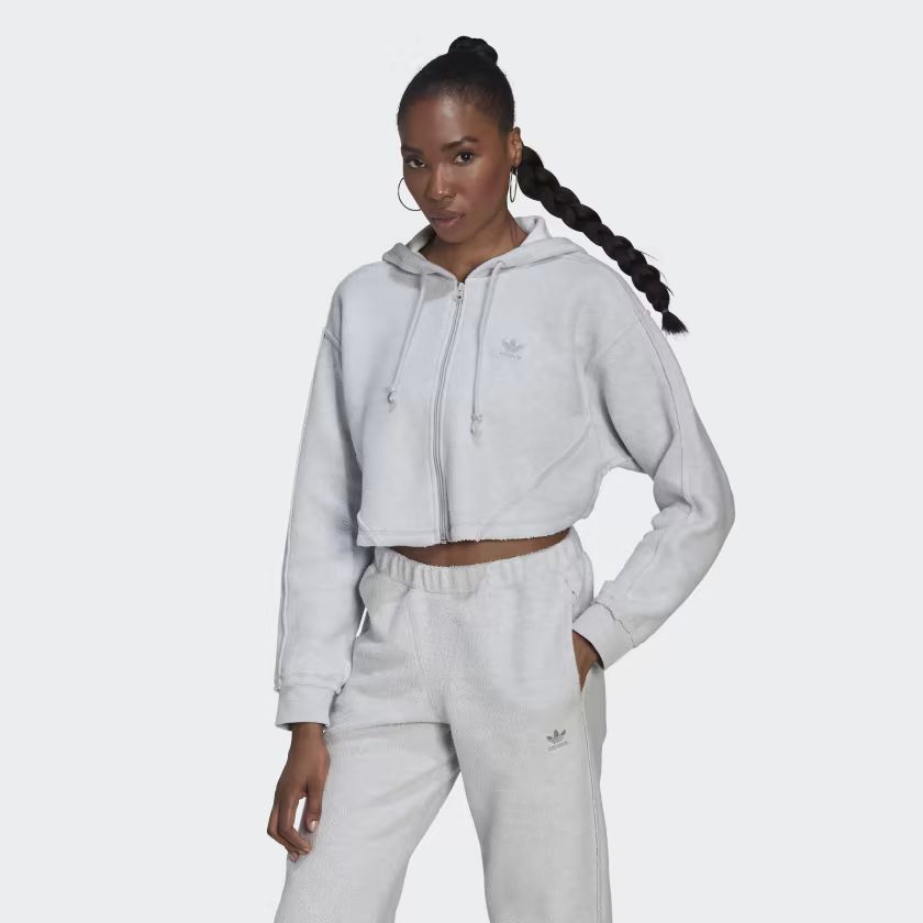 Crop Full-Zip Loungewear Hoodie | adidas (US)