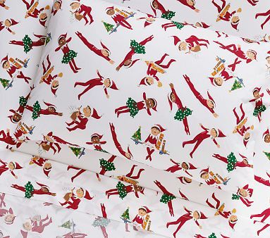 The Elf on the Shelf® Organic Sheet Set & Pillowcases | Pottery Barn Kids | Pottery Barn Kids