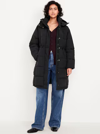Water-Resistant Quilted Long Puffer Jacket | Old Navy (US)