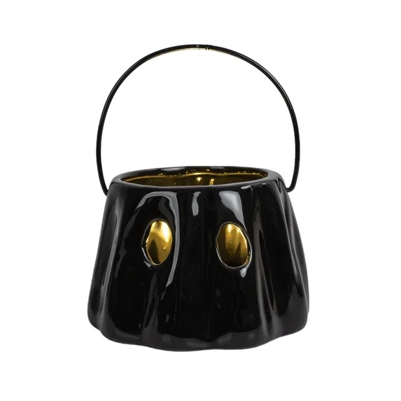 My Texas House Light-Up Ceramic Ghost Lantern Decoration, Black, 3.5" | Walmart (US)