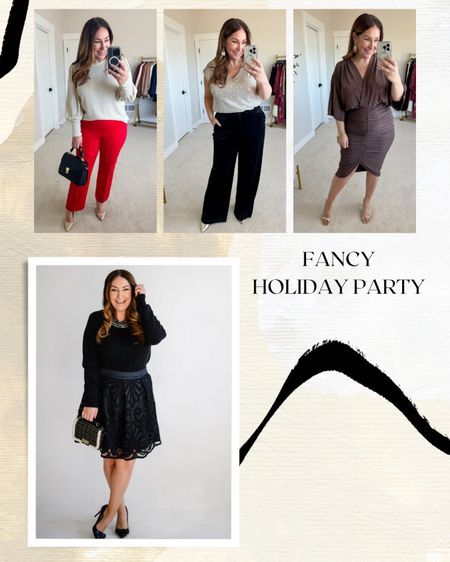 Fancy Holiday outfits wearing large in all Gibsonlook // XL in Spanx red pants 

Use code RYANNE10 for 10% off gibsonlook 

#LTKSeasonal #LTKHoliday #LTKmidsize