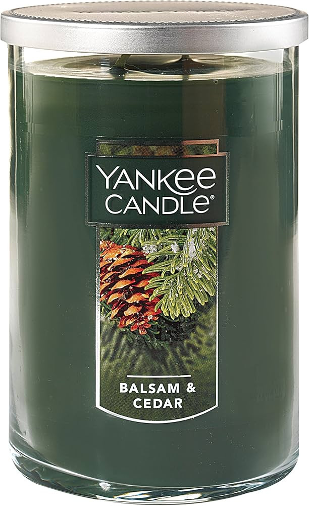 Yankee Candle Balsam & Cedar Scented, Classic Large 22oz Dual-Wick Tumbler Candle, Over 75 Hours ... | Amazon (US)