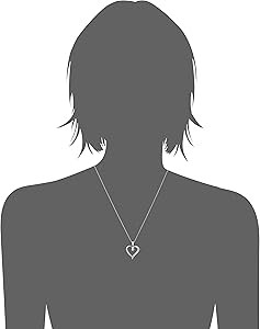 Amazon Collection Sterling Silver Diamond Heart Pendant Necklace (1/10cttw), 18" | Amazon (US)
