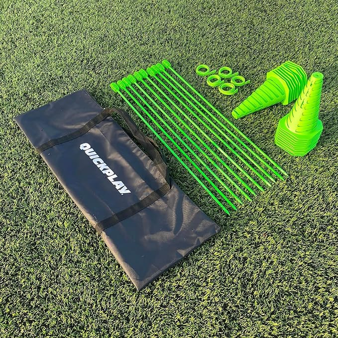 QUICKPLAY PRO Speed + Agility Set, Multi-Sport Training Agility Poles | Cones | Speed Hurdles | S... | Amazon (US)