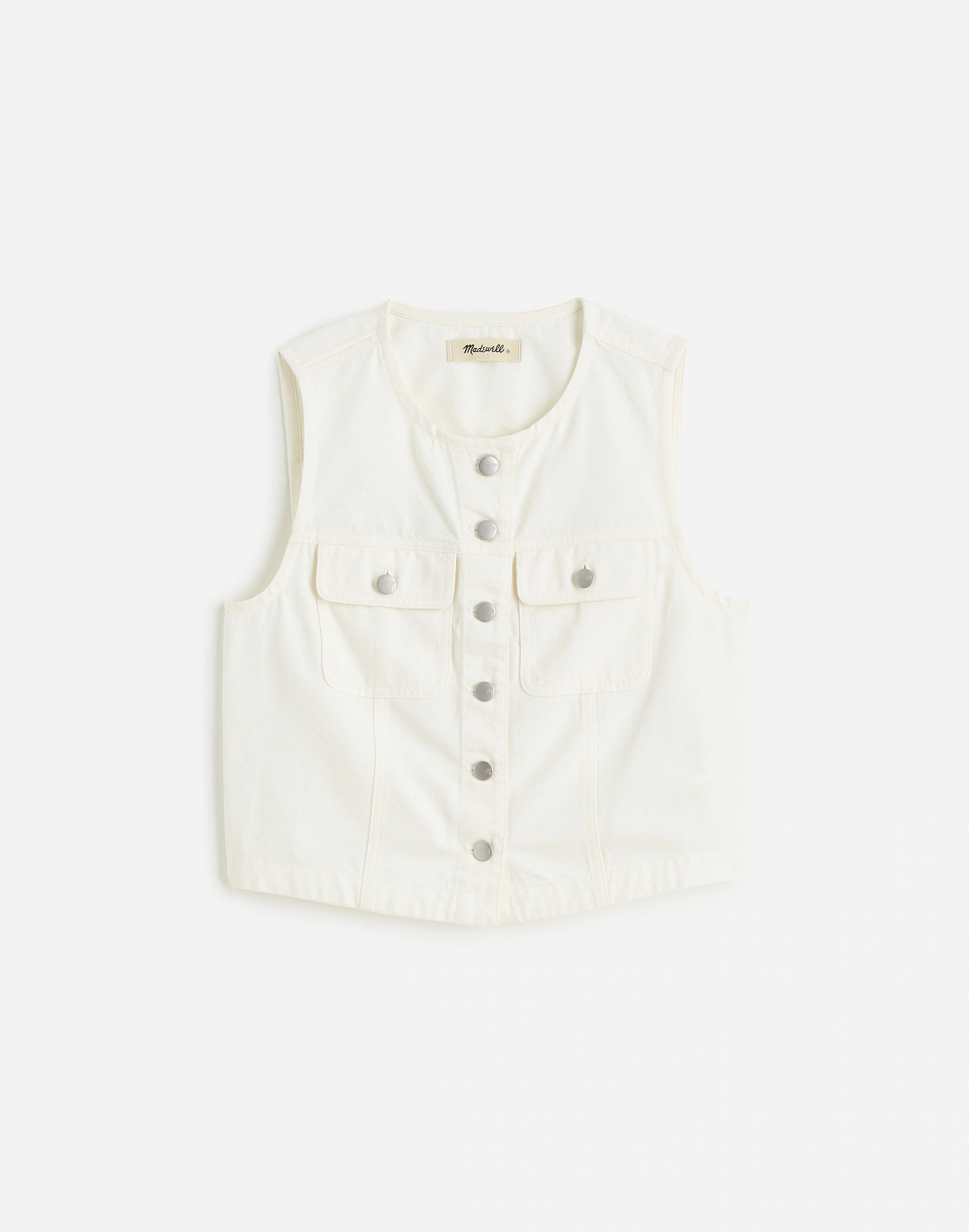 Cropped Denim Vest: Airy Denim Edition | Madewell