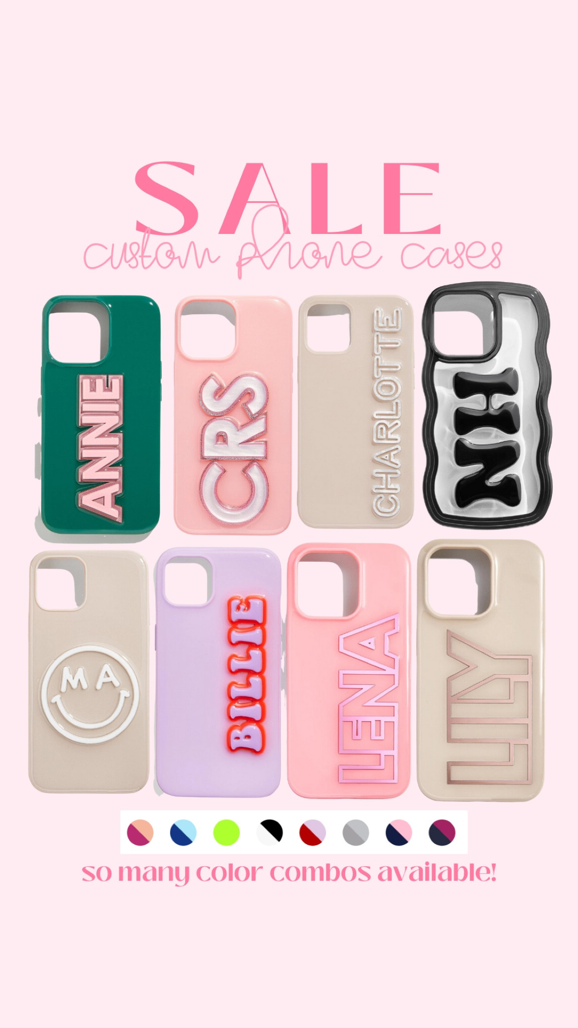 Customized Gifts Sale!! Customized Phone Cases!

Gift Idea | Stocking Stuffers | Gifts for Kids | Gifts for Teen Girls | Gifts for Moms | Gifts for Teachers | Gifts for Grandma

#LTKGiftGuide #LTKHoliday #LTKsalealert