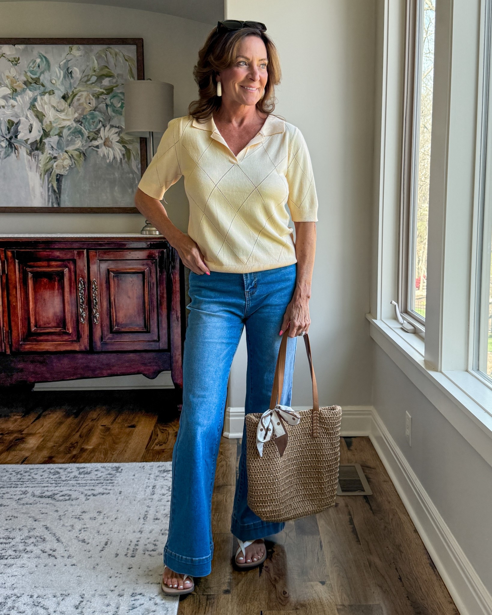 Lightweight sweater polo + flattering wide-leg denim = easy, polished everyday style

This combo just works—soft structure on top, elongating fit on the bottom, and neutrals that go with everything.

#over50style #classicoutfits #everydaystyle #effortlesschic

#LTKdayinmylife